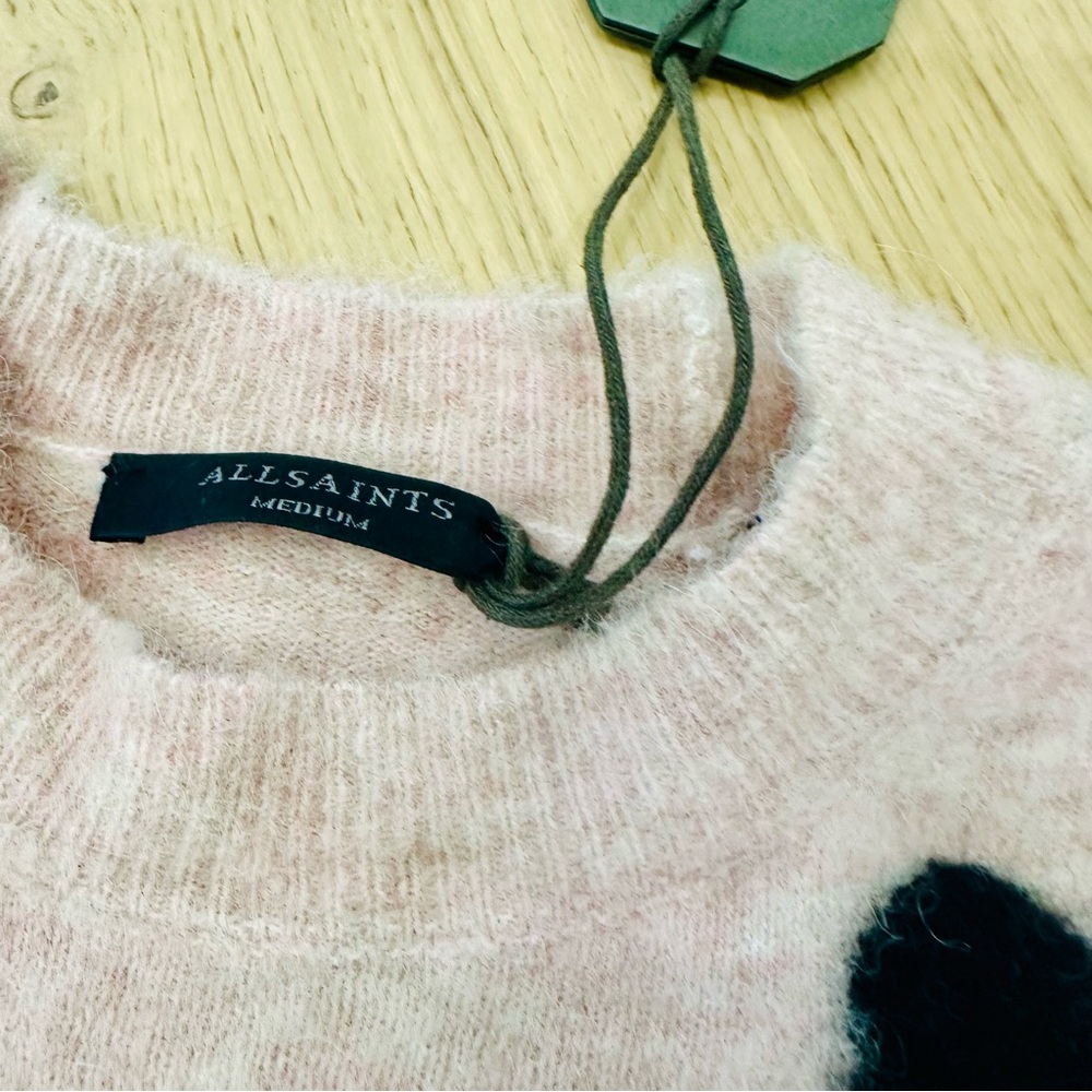 Allsaints Amora Heart Print sweater, new with tag - Picture 7 of 9